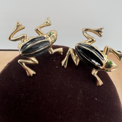 Vintage tree frog cufflinks - frog,